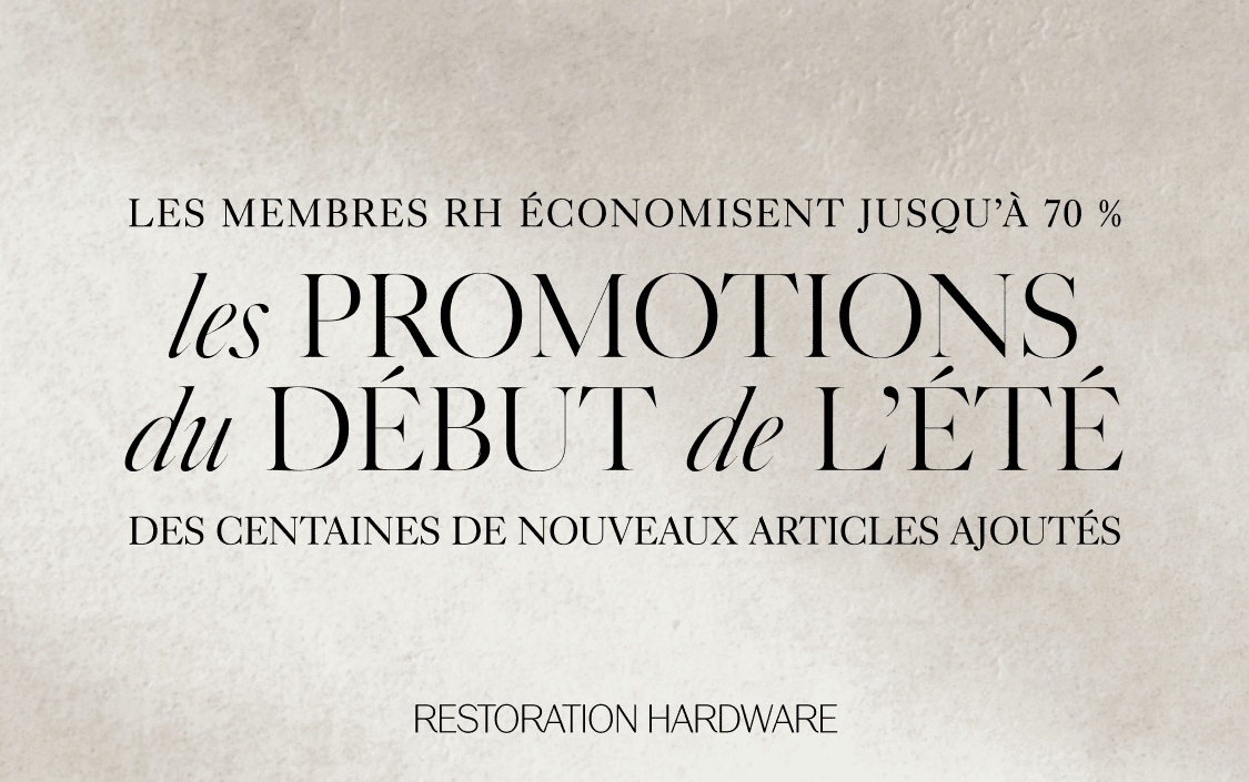 Les membres RH économisent jusqu’à 70 % les promotions de printemps Bientôt la fin